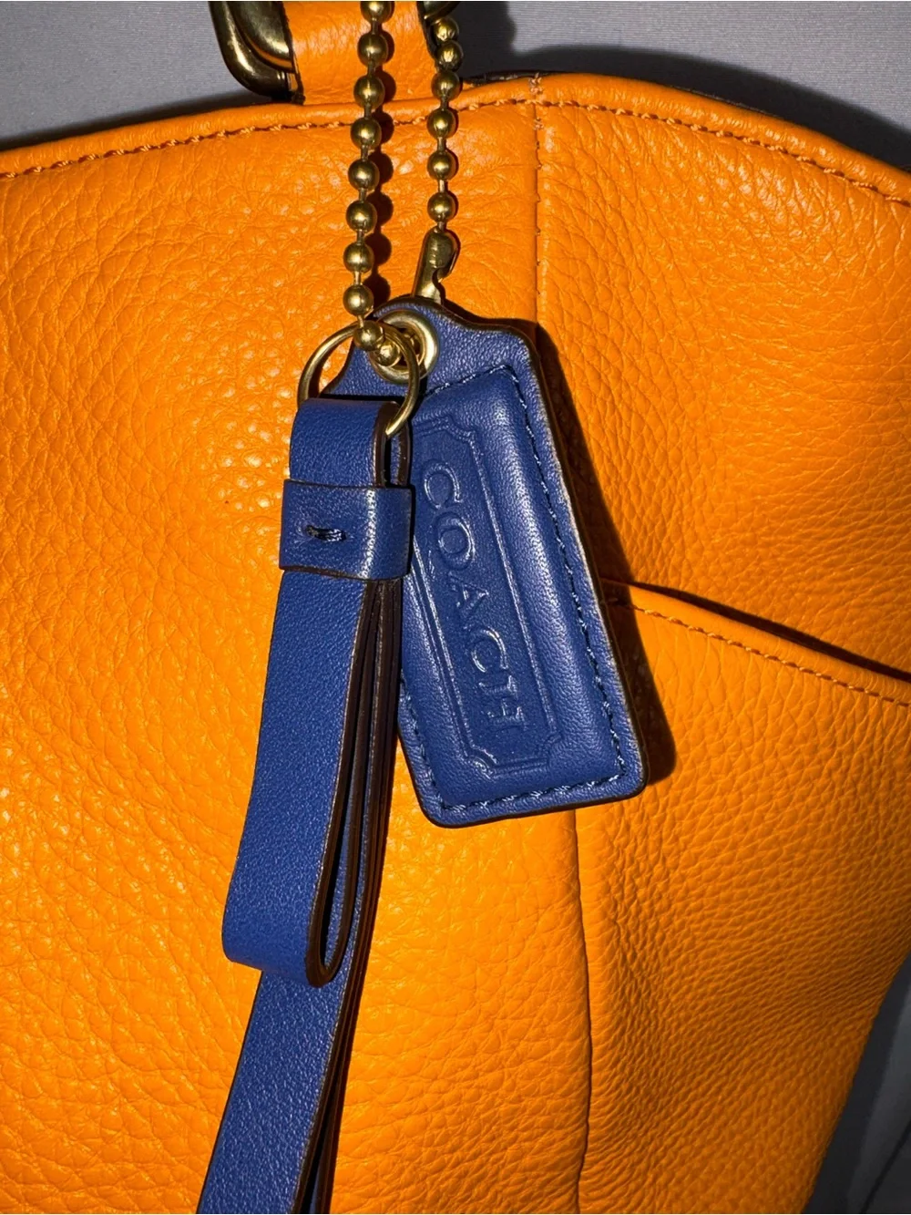NWT Coach Park Leather Carrie Tote in Orange Spice- RARE!